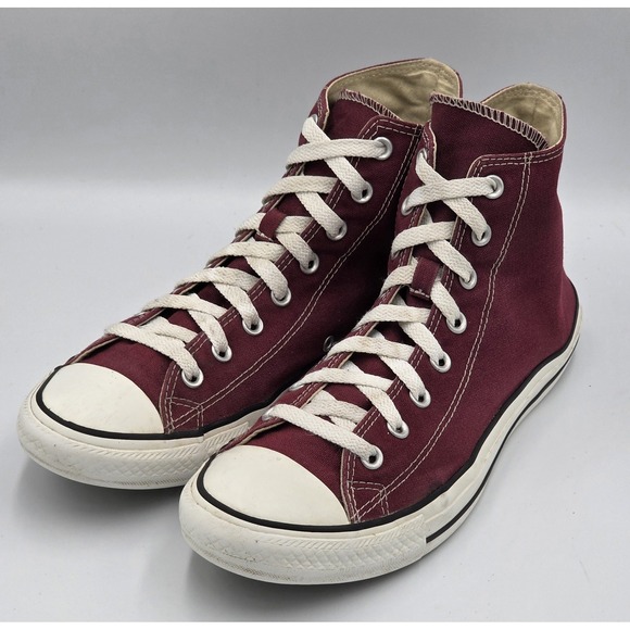 Converse Chuck Taylor All Stars Burgundy High Top Mens Size US 10 Women's 12 - Picture 2 of 14